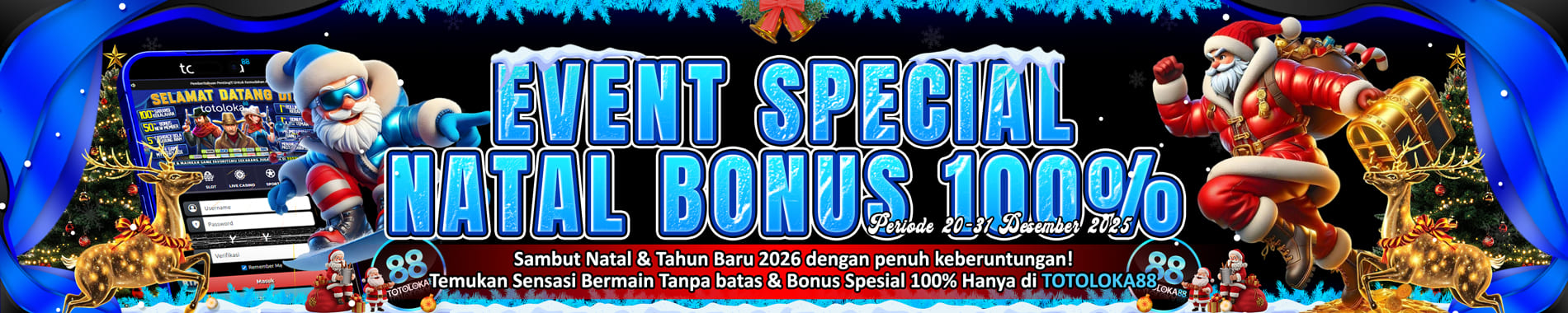 Totoloka88 - Sambut Natal & Tahun Baru 2026 dengan penuh keberuntungan !